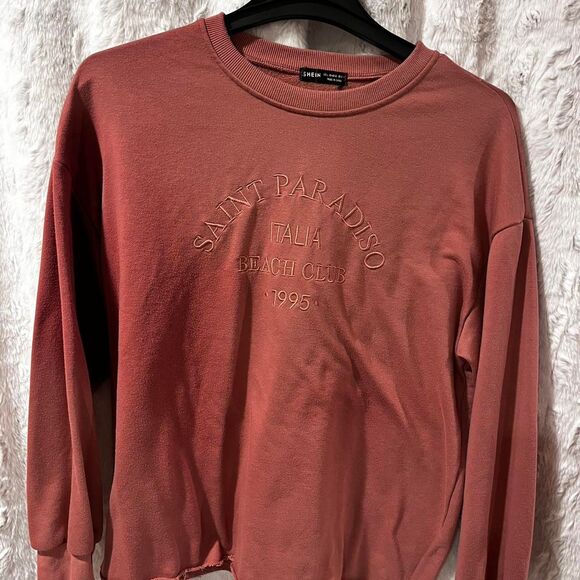 SHEIN Sweaters - SHEIN Pink Saint Paradiso women’s sweatshirt Size Large (8/10)